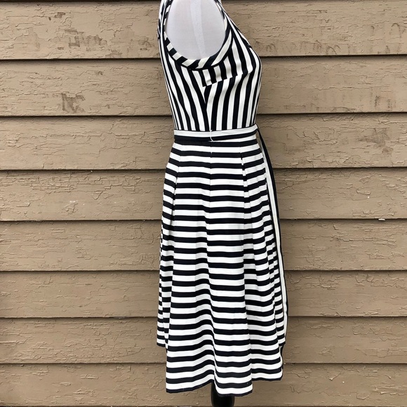Anne Klein striped retro fit and flare dress - Picture 2 of 9